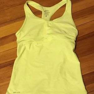 Neon Yellow Nike Athletic Tank